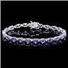 Image 1 : `14k Gold 10ct Tanzanite 0.40ct Diamond Bracelet