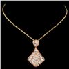 Image 2 : 14K Gold 1.17ctw Fancy Diamond Pendant