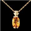 14K Gold 1.80ctw Topaz Pendant