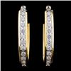 Image 2 : 14K Gold 1.06ctw Diamond Earrings