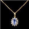 Image 1 : 18K Gold 1.21ct Tanzanite & 0.21ctw Diamond Pendan