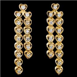 14K Yellow Gold 1.00ct Diamond Earrings