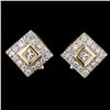 Image 1 : 14K Yellow Gold 0.80ctw Diamond Earrings