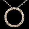 Image 1 : 14K Yellow Gold 0.87ctw Diamond Pendant