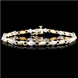 14K Gold 0.25ctw Diamond Bracelet