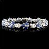 14K Gold 7.72ctw Sapphire & 1.49ctw Diamond Bracel