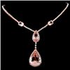 14K Rose Gold 23.45ct Morganite & 3.86ctw Diamond