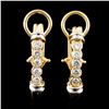 Image 1 : 14K TT Gold 0.74ctw Diamond Earrings