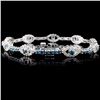 Image 2 : 14K White Gold 3.76ctw Fancy Color Diamond Bracele