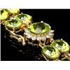 Image 2 : `14k Gold 45ct Peridot 0.50ct Diamond Bracelet