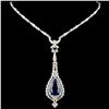 Image 2 : 18K Gold 8.91ct Tanzanite & 2.74ctw Diamond Neckla