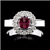 Image 1 : 18K Gold 0.36ct Ruby & 0.42ct Diamond Ring