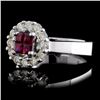Image 2 : 18K Gold 0.36ct Ruby & 0.42ct Diamond Ring