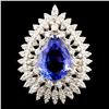 Image 1 : 14K Gold 4.32ct Tanzanite & 1.38ctw Diamond Ring