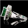 Image 3 : 14K Gold 4.06ct Emerald & 1.45ctw Diamond Ring