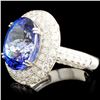 Image 2 : 18K Gold 8.47ct Tanzanite & 2.22ctw Diamond Ring