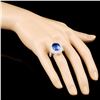 Image 3 : 18K Gold 8.47ct Tanzanite & 2.22ctw Diamond Ring