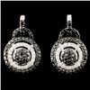 Image 1 : 14K Gold 1.37ctw Fancy Color Diamond Earrings