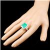 Image 3 : 18K Gold 7.93ct Emerald & 1.67ctw Diamond Ring