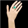 Image 4 : 18K Gold 7.93ct Emerald & 1.67ctw Diamond Ring