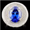 Image 1 : 18K Gold 7.14ct Tanzanite & 1.20ctw Diamond Ring