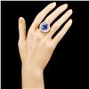 Image 4 : 18K Gold 7.14ct Tanzanite & 1.20ctw Diamond Ring