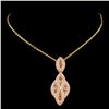 Image 2 : 14K Gold 1.28ctw Fancy Diamond Pendant