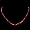 Image 1 : `14k Gold 30ct Ruby 1.60ct Diamond Necklace