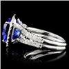 Image 3 : 18K Gold 5.40ct Tanzanite & 1.10ct Diamond Ring