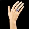 Image 4 : 18K Gold 5.96ctw Sapphire & 0.59ctw Diamond Ring