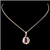 Image 2 : 14K Gold 1.23ct Amethyst Pendant
