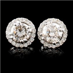 14K Gold 1.15ctw Diamond Earrings