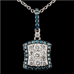 14K Gold 1.07ctw Fancy Diamond Pendant