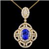 Image 1 : 18K Gold 2.48ct Tanzanite & 1.82ctw Diamond Pendan
