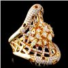 Image 3 : 18K Gold 2.99ctw Fancy Diamond Ring