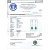 Image 3 : 18K Gold 6.25ctw Emerald & 1.15ctw Diamond Earring