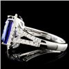 Image 3 : 18K Gold 3.89ct Tanzanite & 0.54ctw Diamond Ring