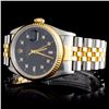 Image 2 : Rolex YG/SS DateJust Men's Diamond Wristwatch