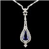 18K Gold 8.91ct Tanzanite & 2.74ctw Diamond Neckla