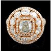 Image 3 : 18K Rose Gold  3.49ctw Diamond Ring