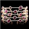 Image 1 : 18K Rose Gold 11.24ct Ruby & 3.42ctw Diamond Bangl