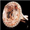Image 2 : 18K Rose Gold 11.21ct Morganite & 0.91ct Diamond R