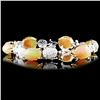 Image 2 : 18K Gold 19.00ct Opal & 2.23ctw Diamond Bracelet