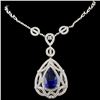 Image 2 : 18K Gold 17.41ct Tanzanite & 5.05ctw Diamond Neckl