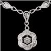 Image 1 : 14K White Gold 3.70ctw Diamond Necklace