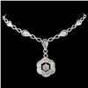 Image 2 : 14K White Gold 3.70ctw Diamond Necklace