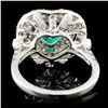 Image 2 : 18K Gold 2.23ct Emerald & 1.79ctw Diamond Ring