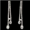 Image 1 : 14K White Gold 4.00ctw Diamond Earrings
