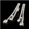 Image 2 : 14K White Gold 4.00ctw Diamond Earrings