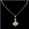 Image 1 : 18K Yellow Gold 1.00ctw Diamond Pendant